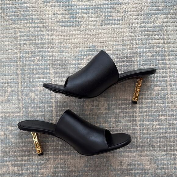Givenchy Black and Gold Mules - Picture 2 of 5